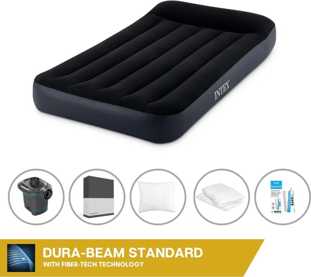 Set Letto Gonfiabile Intex Nero All-in-One | Design e Comfort