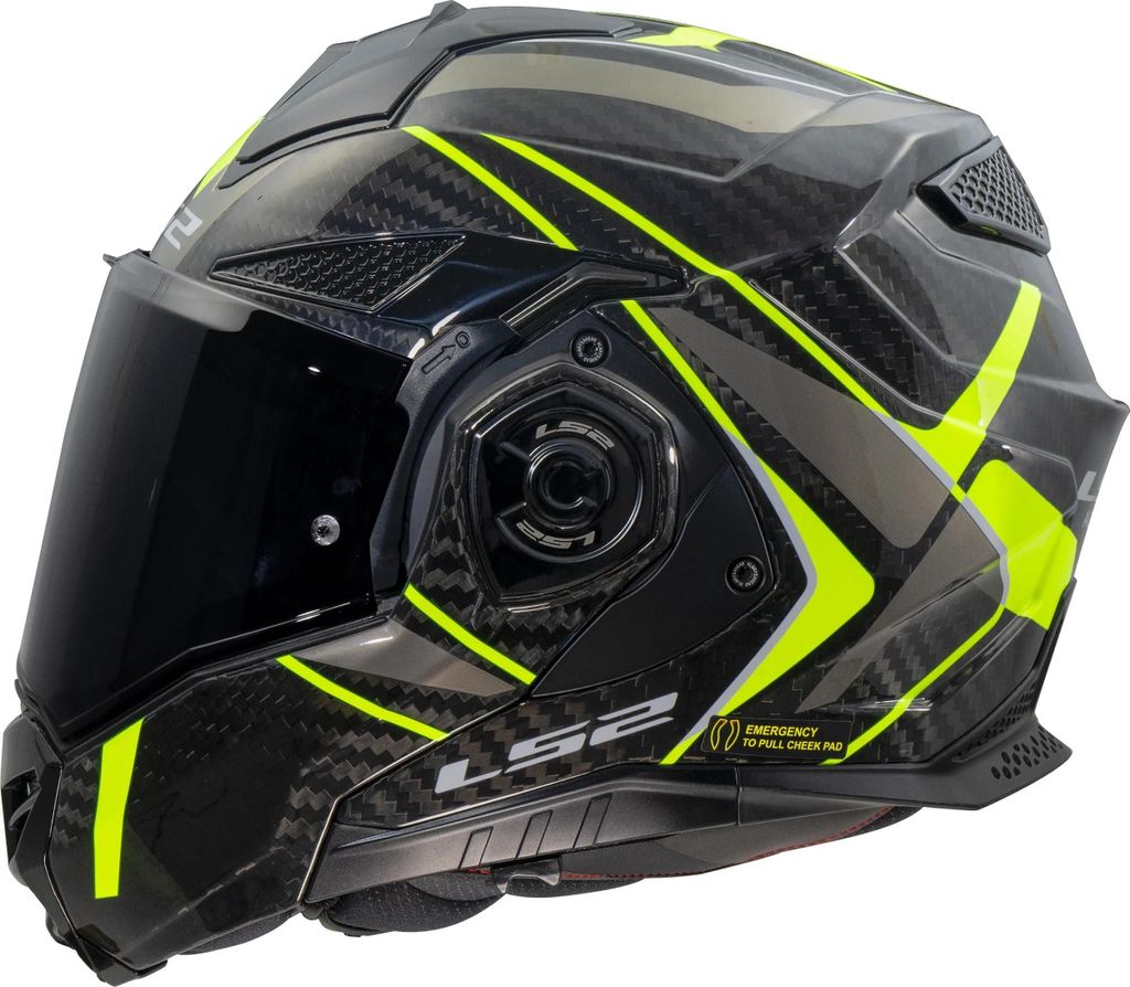 Ls2 Klapphelm FF901 Advant X Carbon Future II. Helm advant x carb.fut.ii xxl bl yel