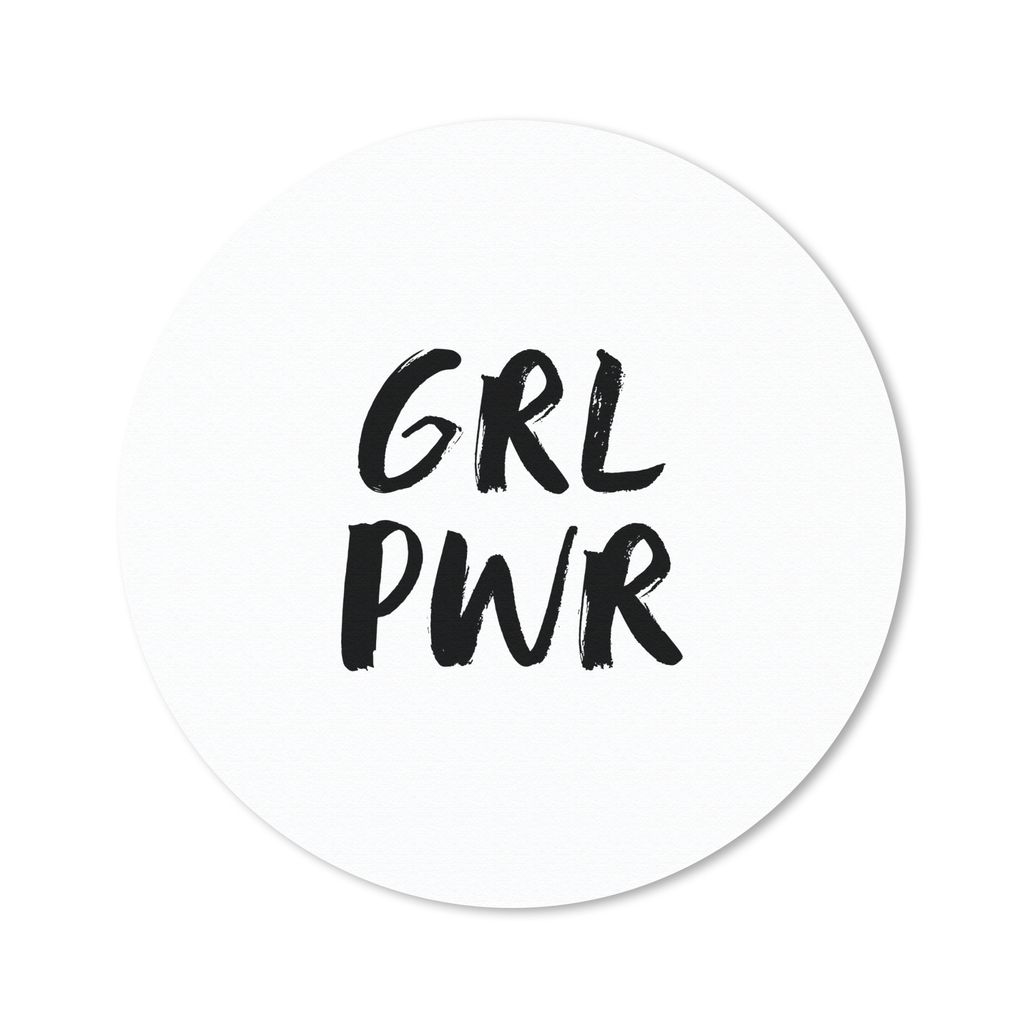 MuchoWow Mauspad Mousepad Sprichwörter - Grl pwr - Mädchen - Zitate - Kinder 50x50 cm - Mousepads - Maus Mat - Pad - Mausunterlage - Vinyl