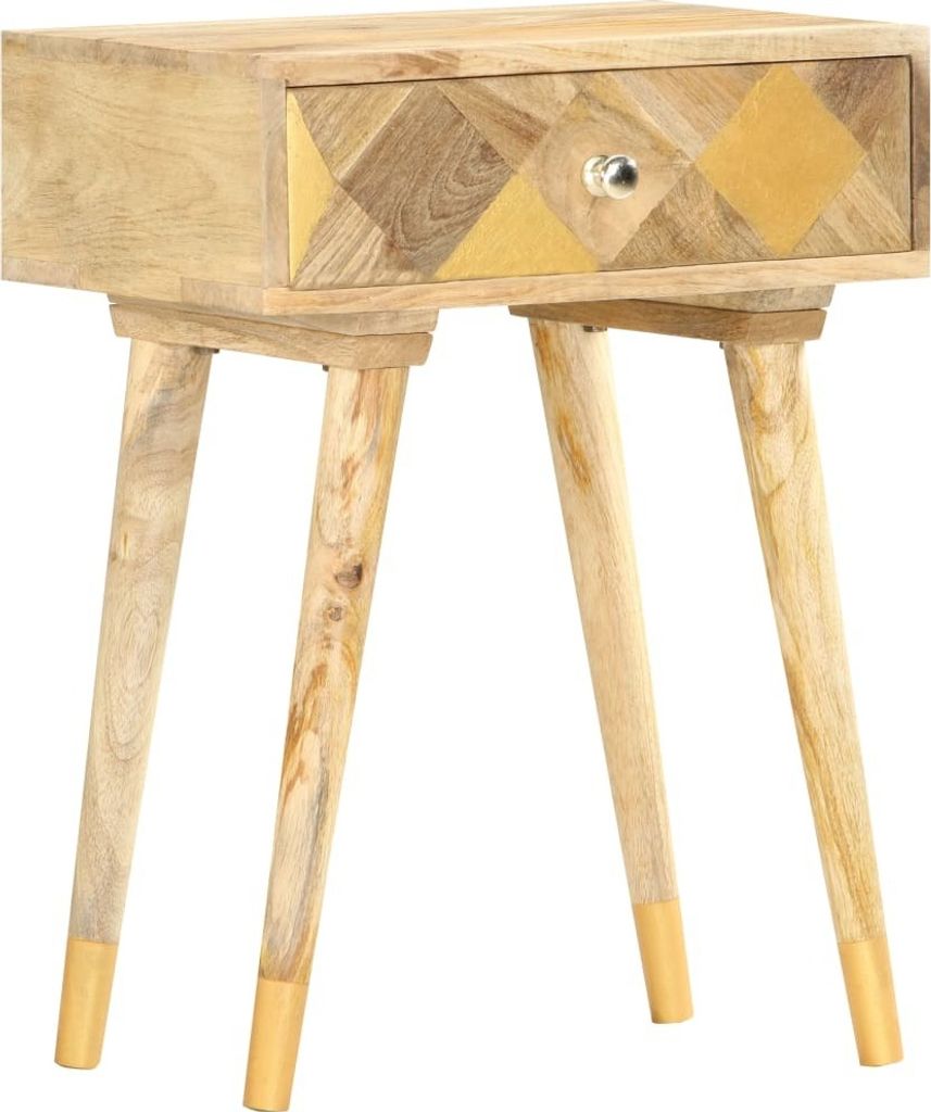vidaXL Nachttisch 43×30×58 cm Massivholz Mango - Nachttisch - Nachttische - Nachtkonsole - Nachtkonsolen
