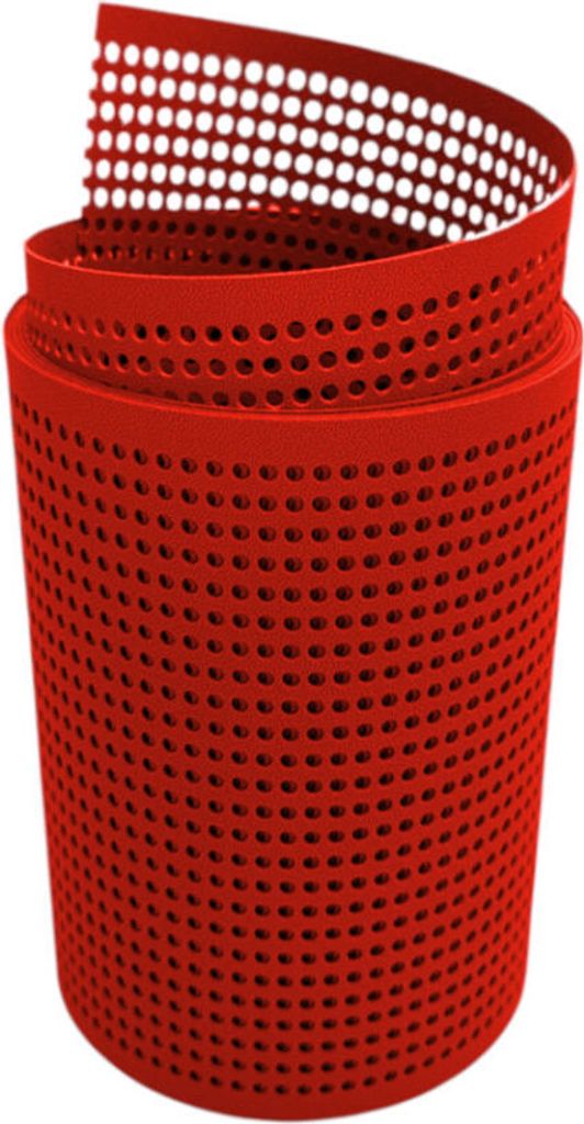 Doppelstab Sichtschutz zaun|zu PREMIUM gelocht 30% Streifen PP Zaunblende Rot 2,55m