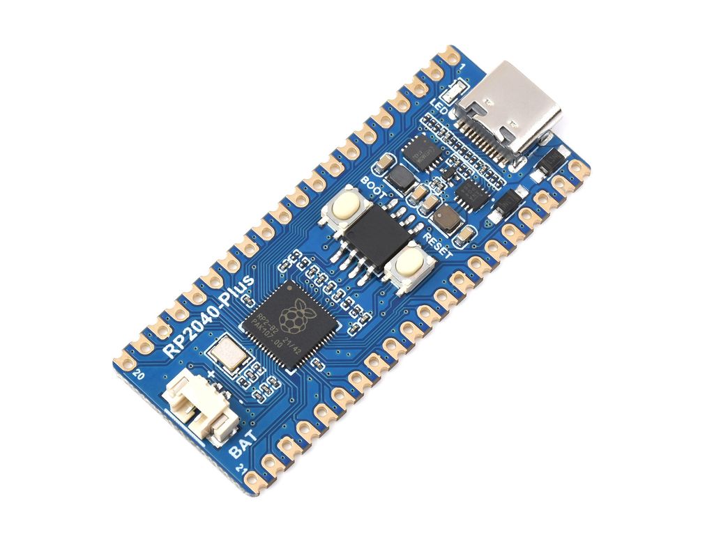 Waveshare RP2040-Plus, Pico-ähnliches MCU-Board, USB-C, 16MB Flash, mit Header