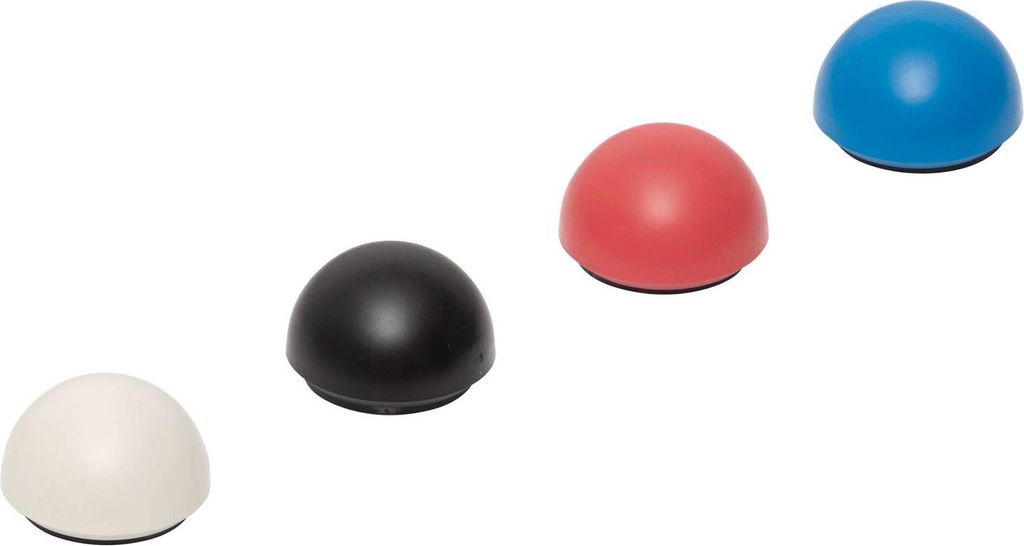 MAUL Magnet Kugel 10 Stück 0,6 kg Kunststoff Ferrit bruchsicher lackiert Ø 3 x 2 cm farbig sortiert