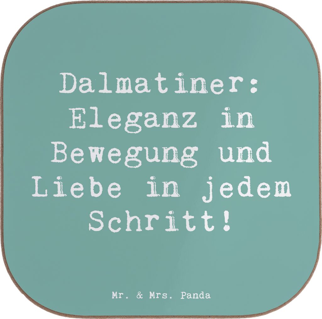 Mr. & Mrs. Panda Untersetzer für Gläser Spruch Dalmatiner Charme - Meeresbrise - Geschenk, Eigenschaften, Lebensfreude, Hunderassen, gläserunter...