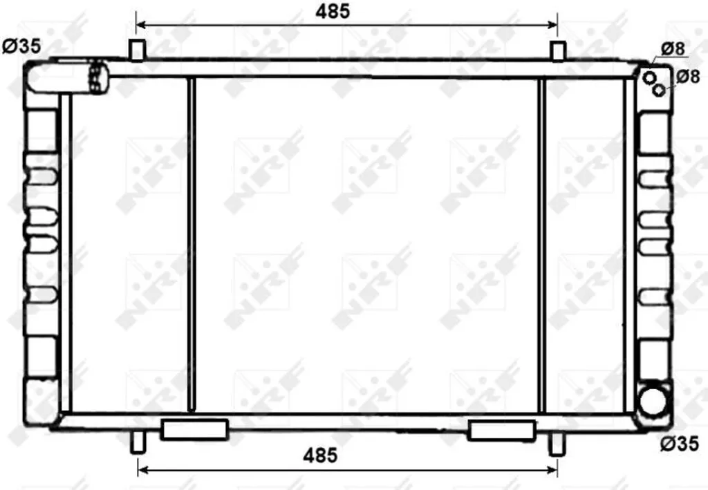 Radiateur de refroidissement moteur NRF pour Defender L316 2.5 TDI