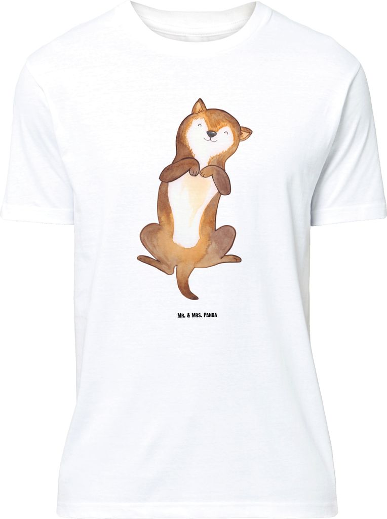 Mr. & Mrs. Panda Größe XL T-Shirt Hund Streicheln - Weiß - Geschenk, Sprüche, Bauch, Süß, Hunde, Hundeliebe, Tshirt, mit Spruch, Shirt