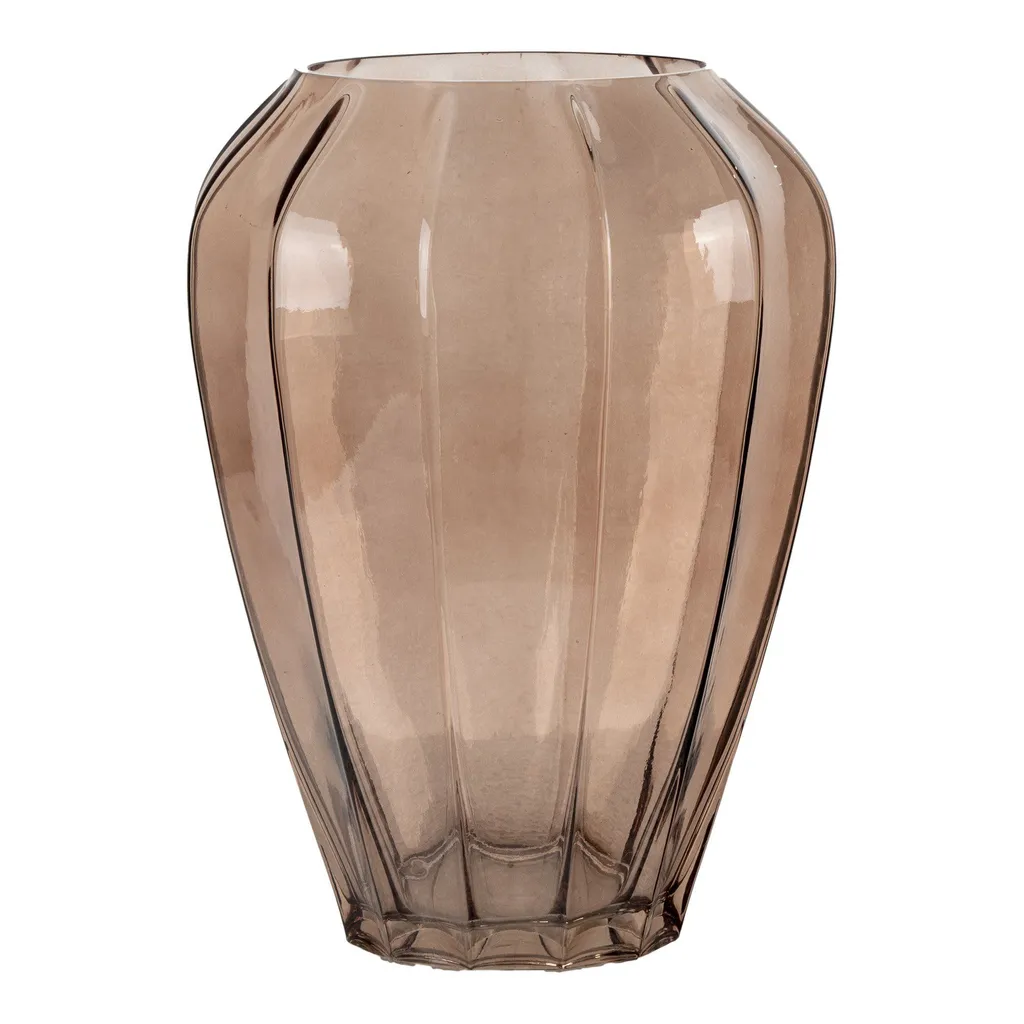 Vase Bragança brun en céramique artisanale pour décoration d'intérieur