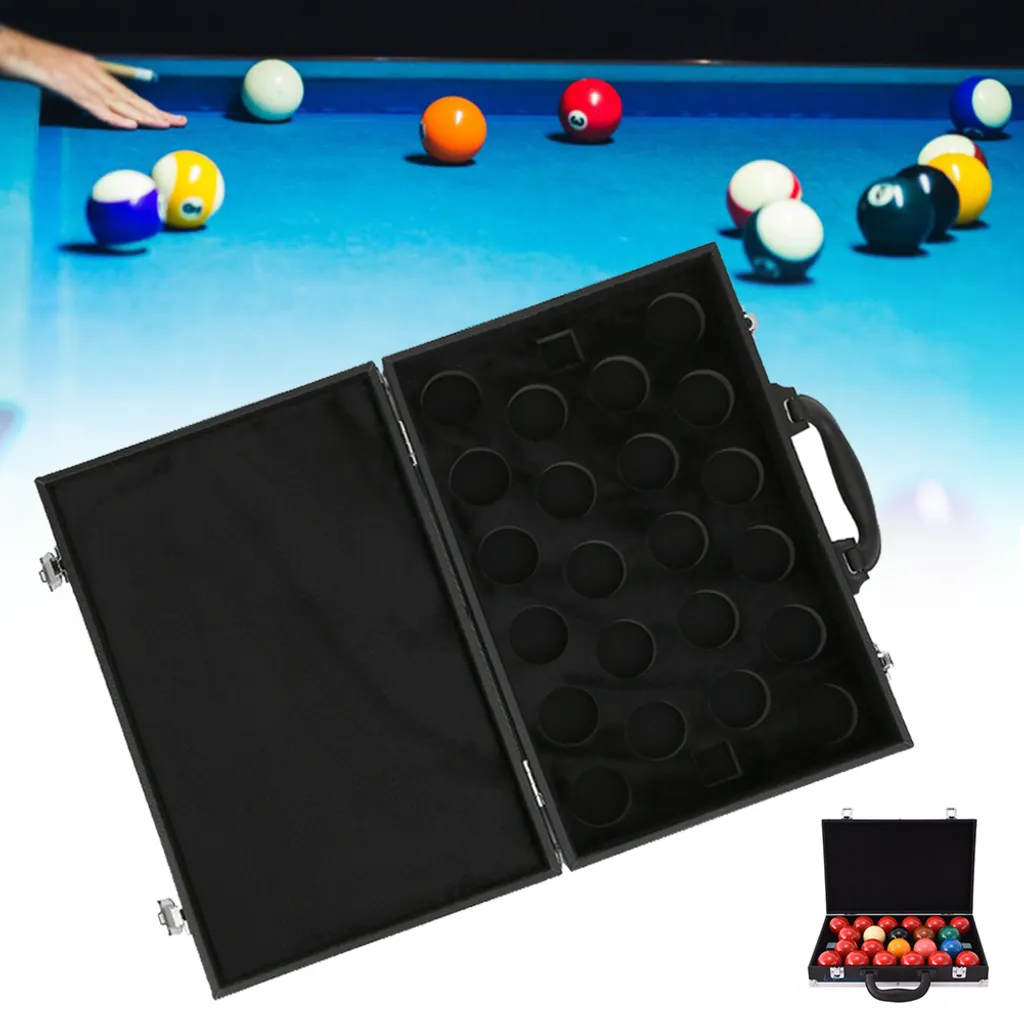 Boîte de rangement billard antichoc avec compartiments et poignée solide