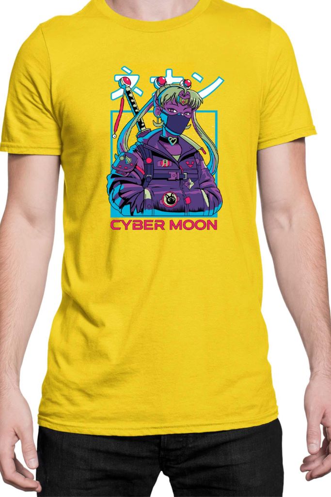 Herren T-Shirt Japan Manga Anime Comics Animation Sailor Anime Manga Moon 10, Man L / Gelb