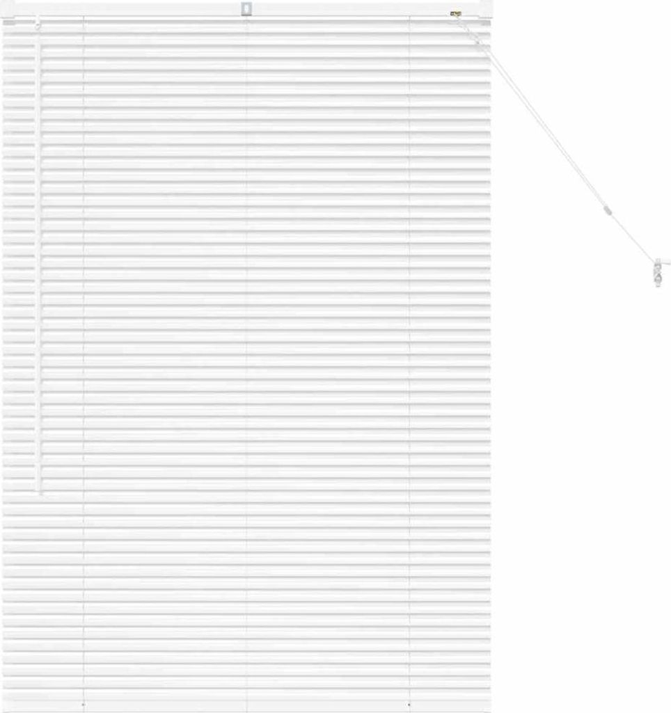 vidaXL Balkenjalousien Weiß 130 x 85 cm Aluminium