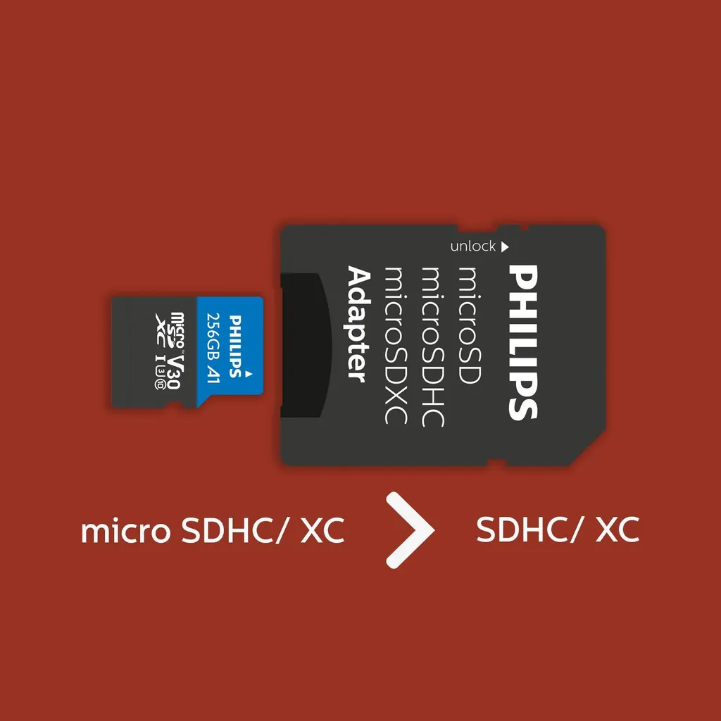 Philips Ultra Pro 256 GB - Scheda MicroSDXC Affidabile con Adattatore - 5