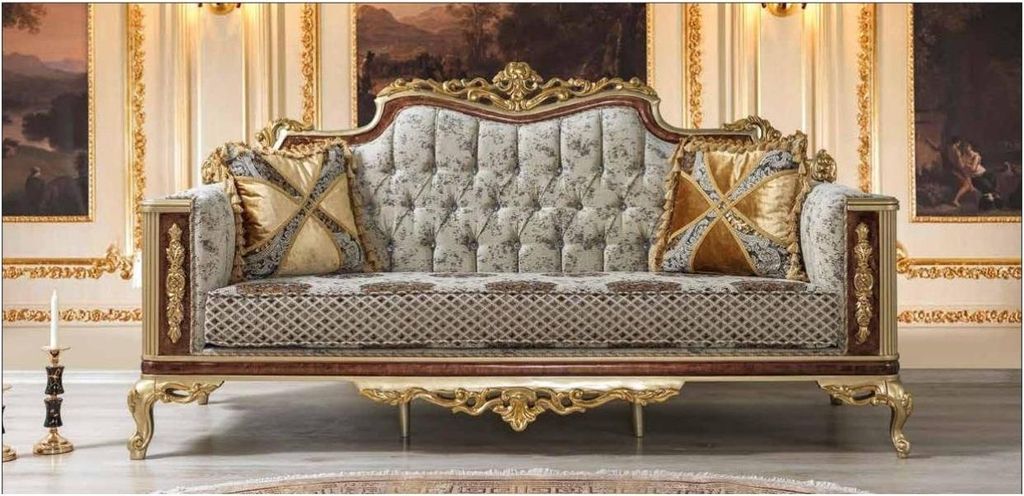 Beistell Couch Tisch Rund Tische Runde Sofa Metall Glas Designer Luxus design