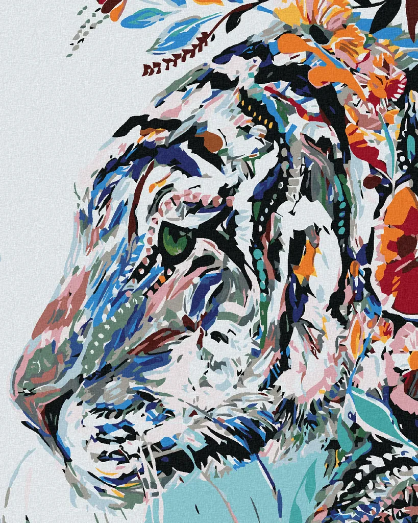 Zuty Kit Pittura Diamanti Tigre Bianca 40x50 - Regalo Creativo
