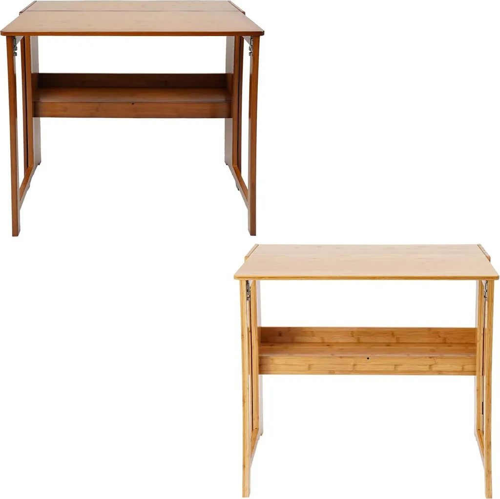 Table de lit pour ordinateur portable pliable jaune bambou gain de place