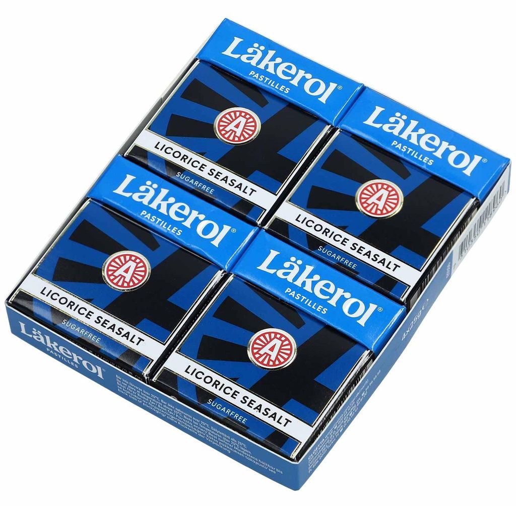 Läkerol Licorice Seasalt sugarfree 4x23g Produktbild 