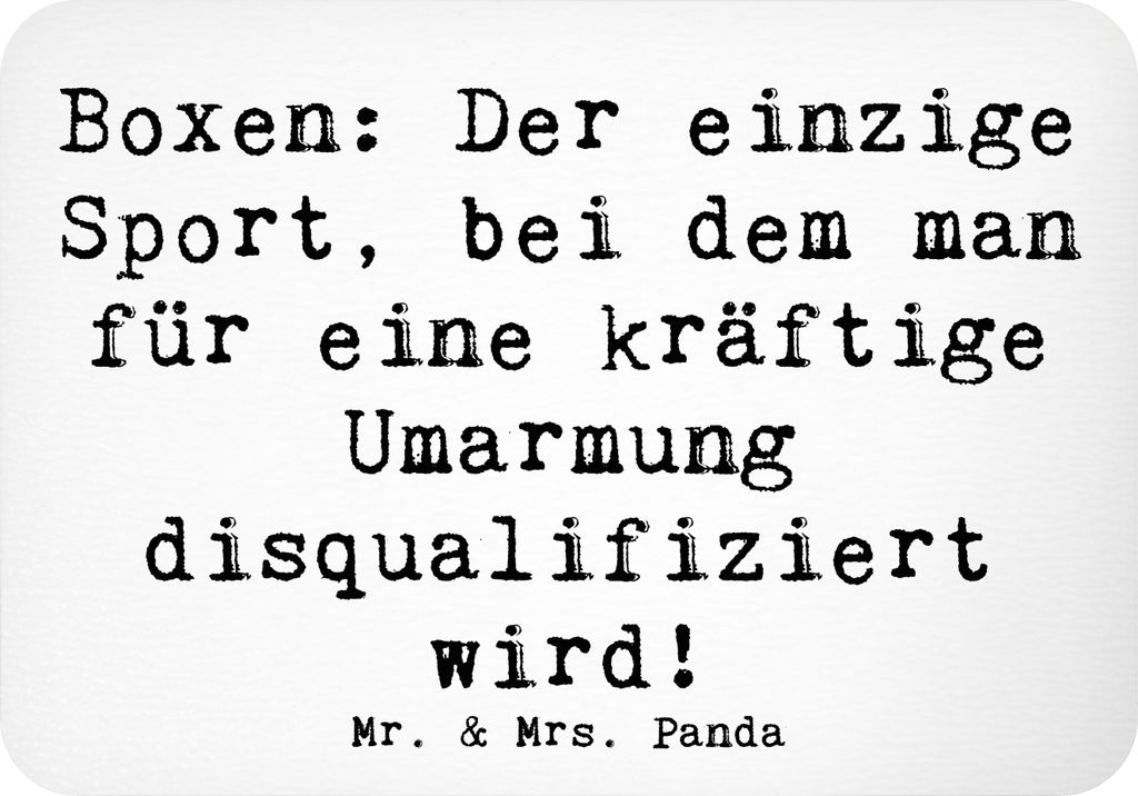 Mr. & Mrs. Panda magnet Spruch Boxen Umarmung - Weiß - Geschenk, Notizhalter, Teamsport, Sportart, Boxhandschuhe, zettelhalter, Trainer, haftmagne...
