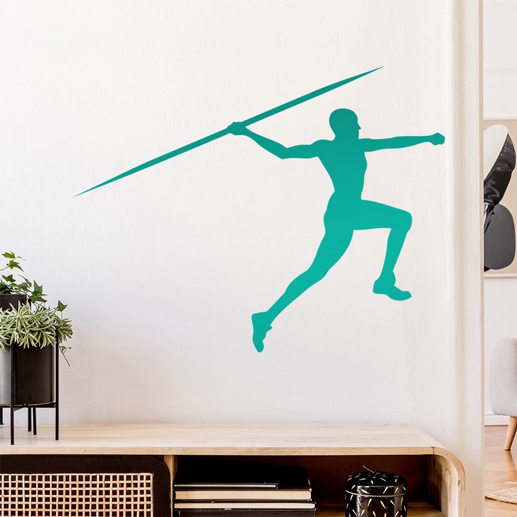 Speerwurf Speerwerfer Wandtattoo Wandaufkleber Wall Sticker - Dekoration, Küche, Wohnzimmer, Schlafzimmer, Badezimmer