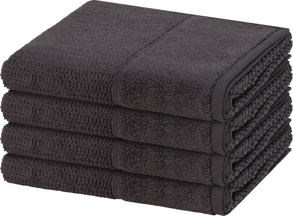 Möve for frottana Pearl 4 X Handtuch im Set Moderner Mix aus Walk- und Zwirnfrottier, Hohe Flauschigkeit und sanfter Massageeffekt, Saugfähig und...