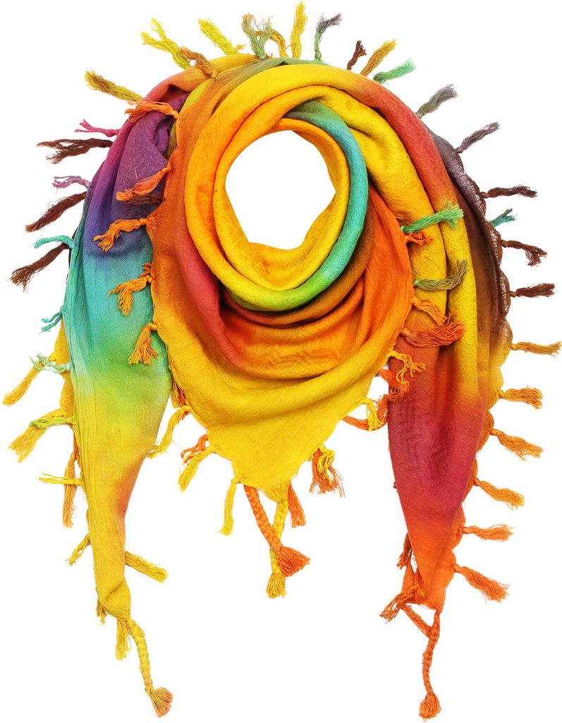 Palituch - bunt-batik 09 - Kufiya PLO Tuch Produktbild 