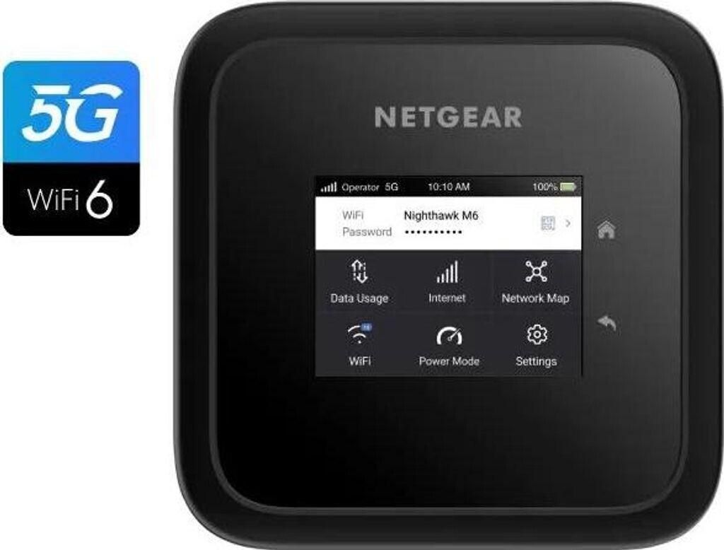 NETGEAR Nighthawk M6 (MR6150), 5G Router Sim-Karte WiFi 6, Tragbarer 5G LTE Modem Router, Mobiler WLAN Sim Karten Router für zu Hause, 4G/5G Hotspot,