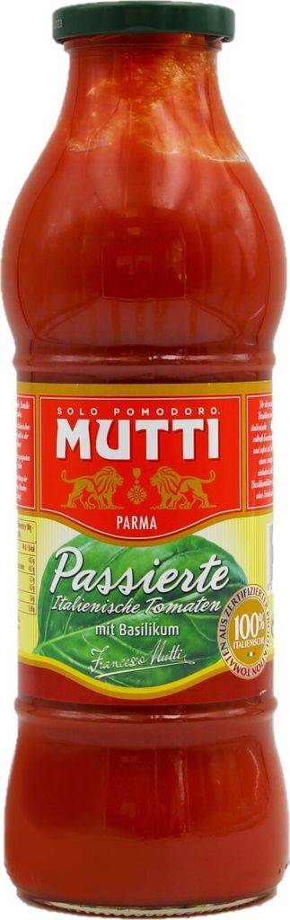 Mutti passierte italienische Tomaten mit Basilikum 700g