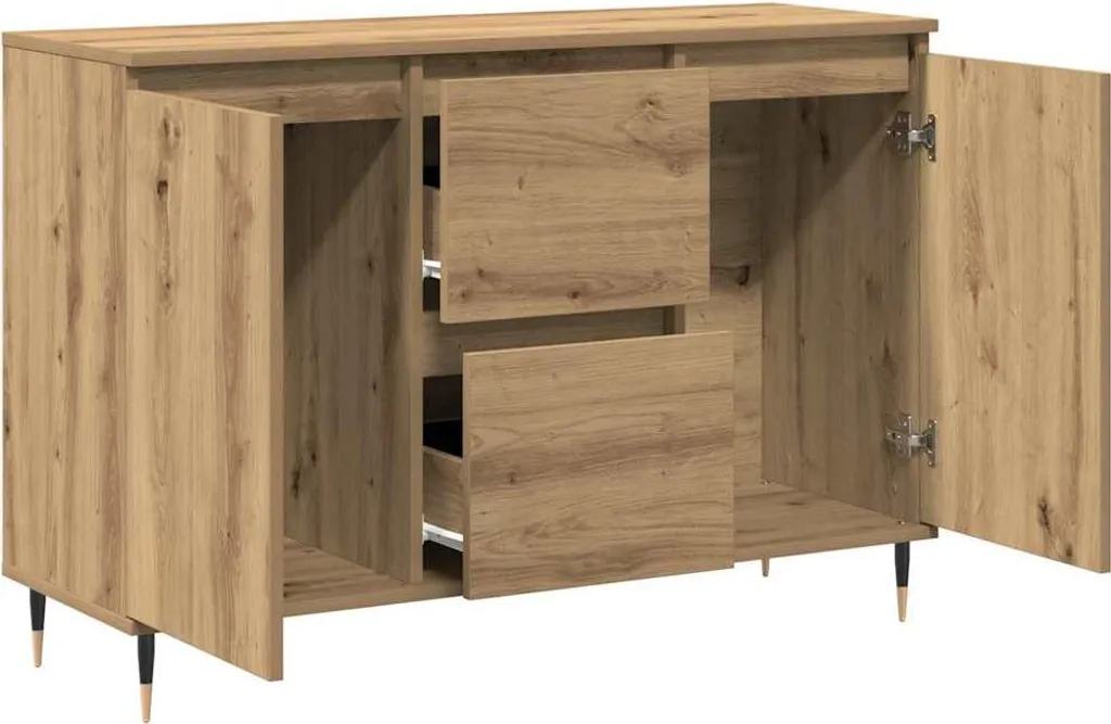 Credenza Rovere Artigianale 57x35x75 cm in Truciolato vidaXL | Leroy Merlin