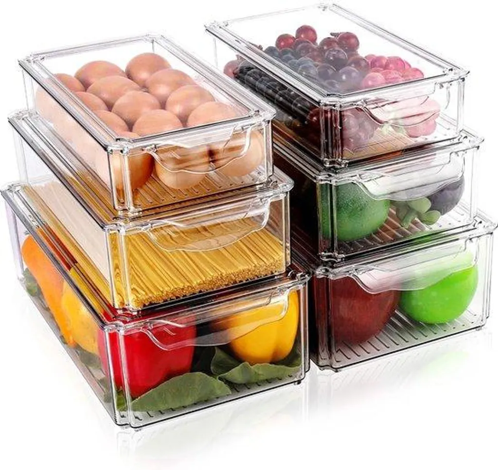 Bacs de rangement pour frigo anti-gaspillage contre le désordre