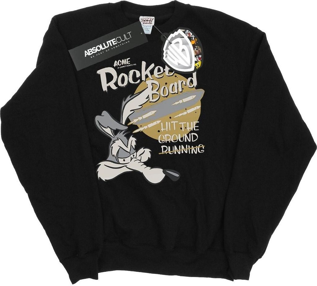 Looney Tunes - "Rocket Board" Sweatshirt für Herren BI49079 (3XL) (Schwarz)