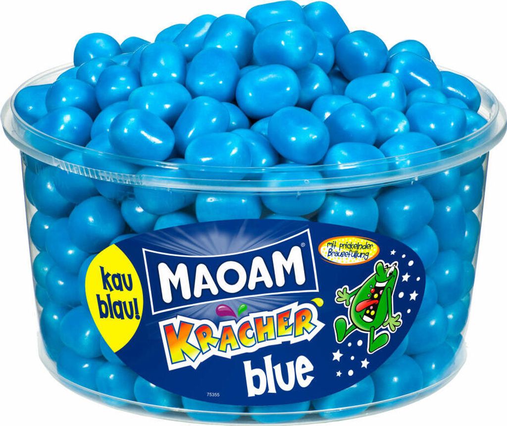 Maoam Kracher Blue Kaubonbons mit prickelnder Brausefüllung Produktbild 