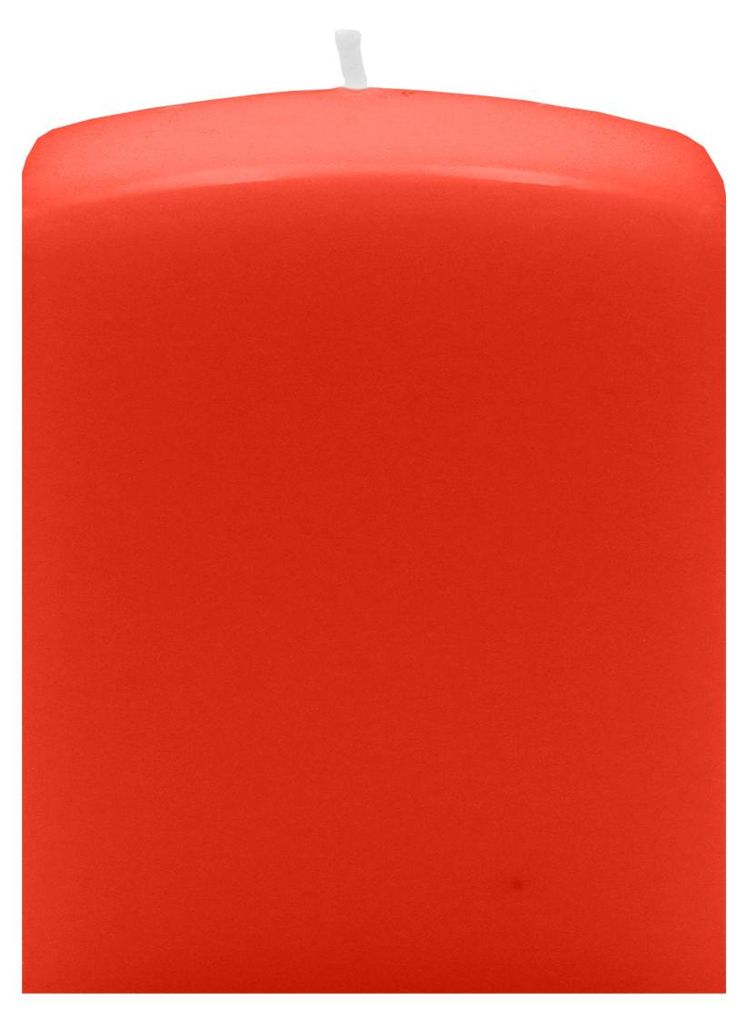 Quader Kerzen Paprika Hell-Rot 8 x Ø 6/6 cm, 4 Stück Produktbild 