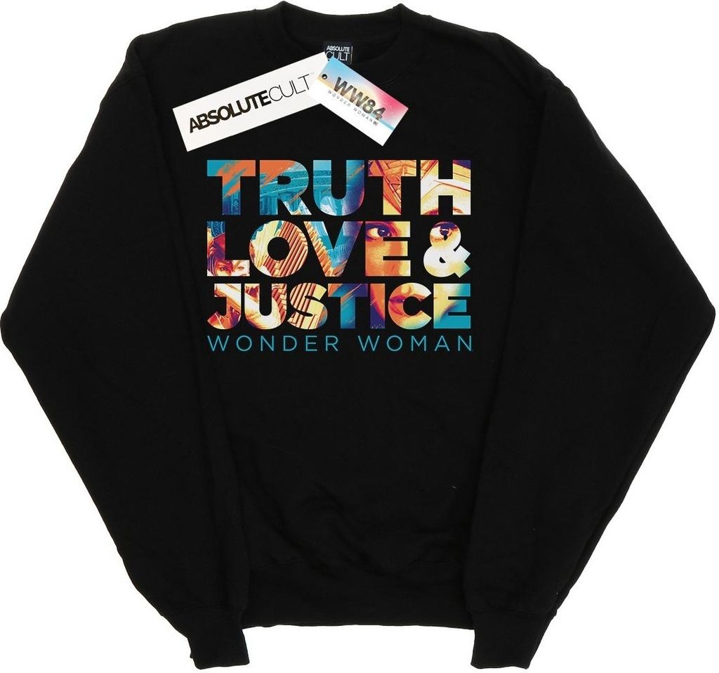 DC Comics - "84 Truth Love Justice" Sweatshirt für Damen BI42576 (XXL) (Schwarz)