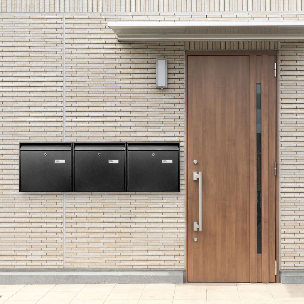 Burg-Wächter Briefkastenanlage 3-fach schwarz 108x32x10cm, Produktbild 8
