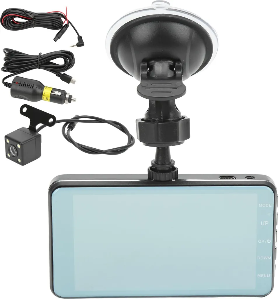 Caméra de voiture 1080p Dashcam DVR rotative avec enregistrement boucle