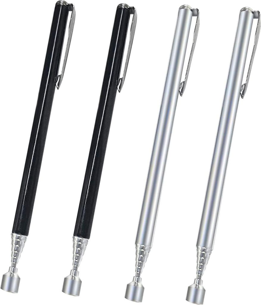 Teleskopstange für Schlüssel und Münzen - Magnetisch, ausziehbar, rostfreies Stahl - Tragbar - 4 Stück