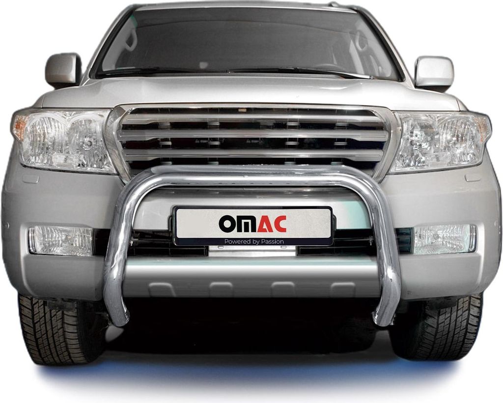Stahl Frontbügel Frontschutzbügel für Toyota Land Cruiser V8 2007-12 ABE Silber