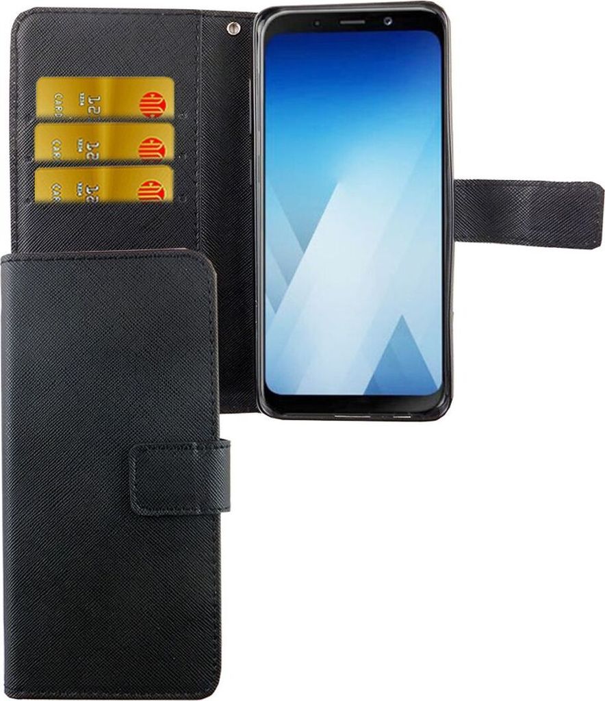 Handyhülle Tasche für Handy Samsung Galaxy A8 2018 Schwarz
