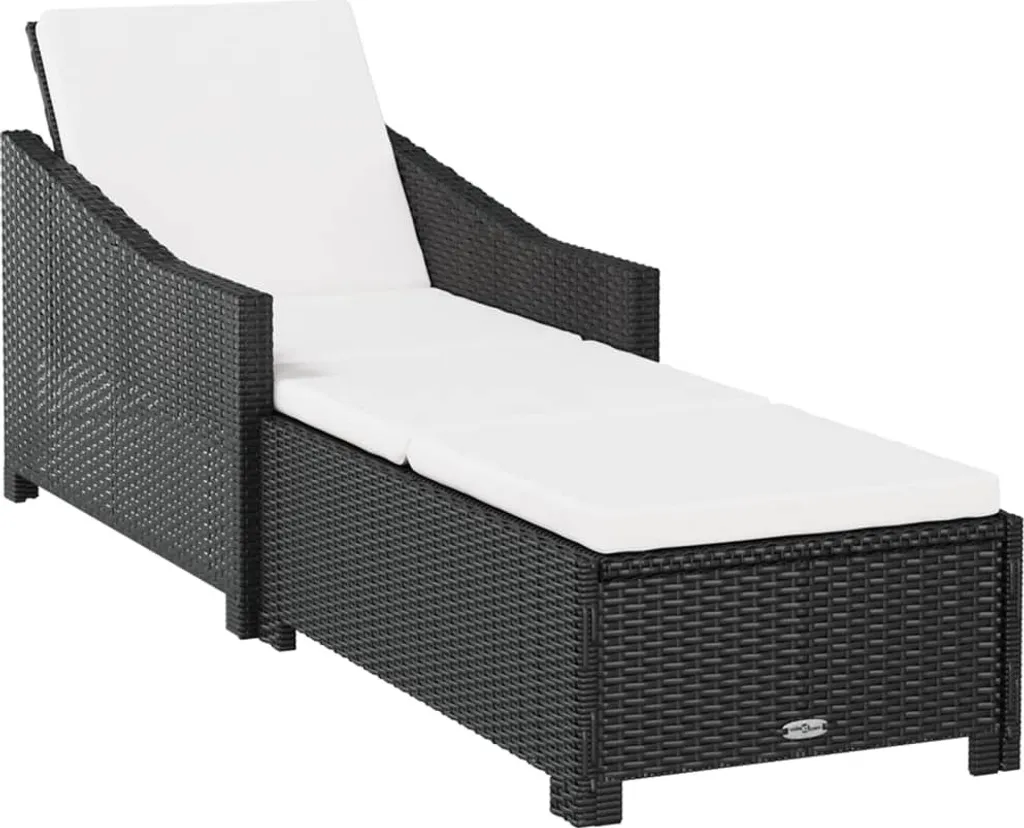 Lit de Jardin en Résine Tressée Noire : Confort Durable sans Entretien