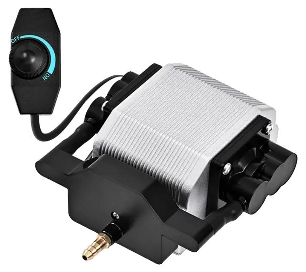 Pompe à air silencieuse 25W pour aquarium et bassin - Débit ajustable