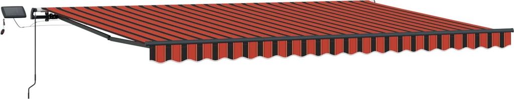 vidaXL Einziehbare Markise Orange und Braun 500 x 300 cm Stoff