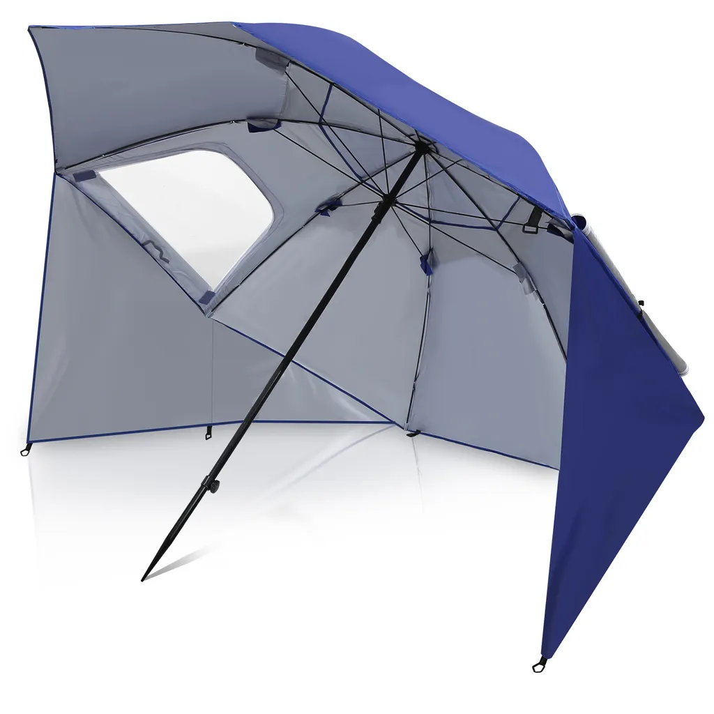 TolleTour Ombrellone Protezione solare Protezione UV UPF 50+ 210 cm in acciaio con funzione di inclinazione Ombrellone da spiaggia Ombrellone da balcone Ombrellone da giardino