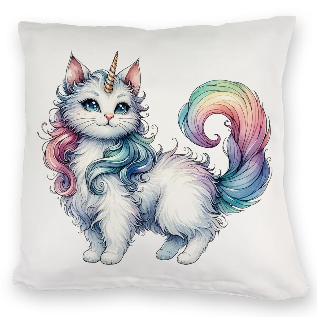 Einhorn-Katze Kuschelkissen