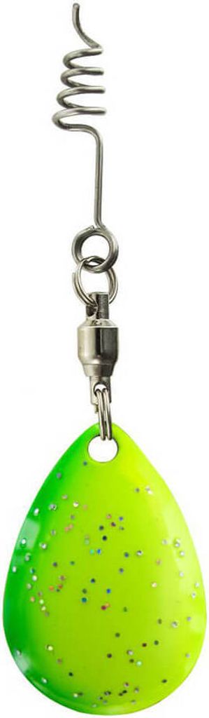 Jenzi Spinner-Blättchen mit Feder-Schraube 65mm 2Stk Gelb Grün