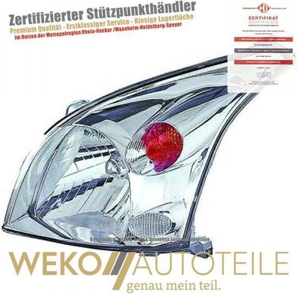 Scheinwerfer rechts DIEDERICHS 6673880 für TOYOTA