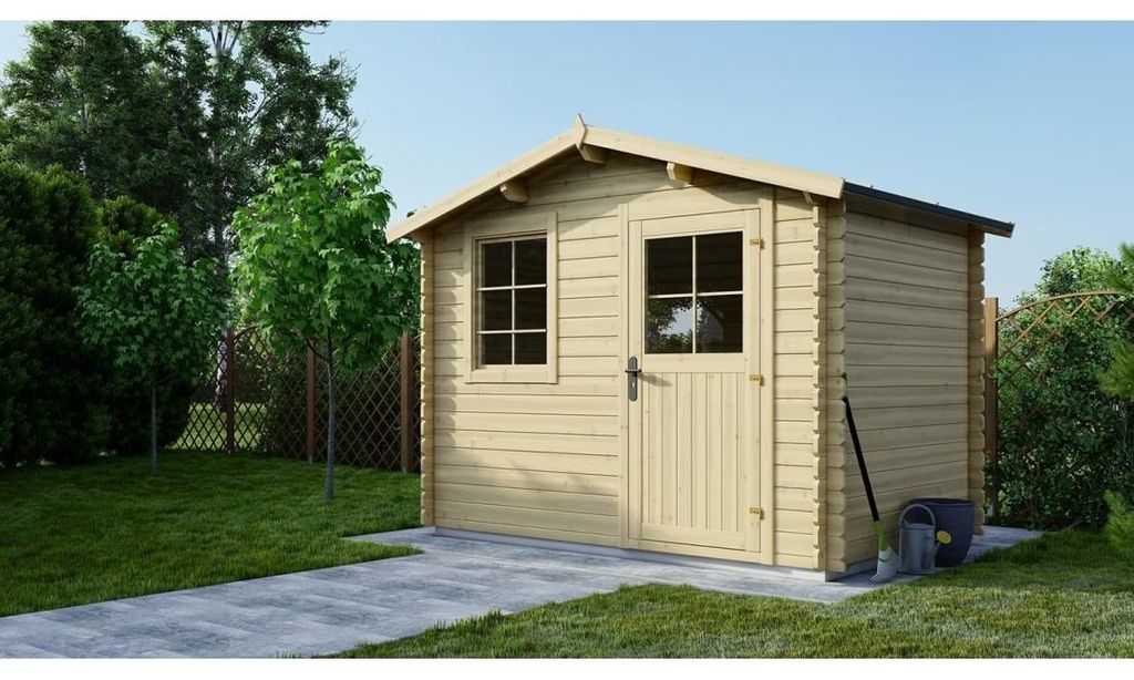 Casetta da giardino in legno - 6m2 - 3x2m - 28mm - colore: Immagine del prodotto 
