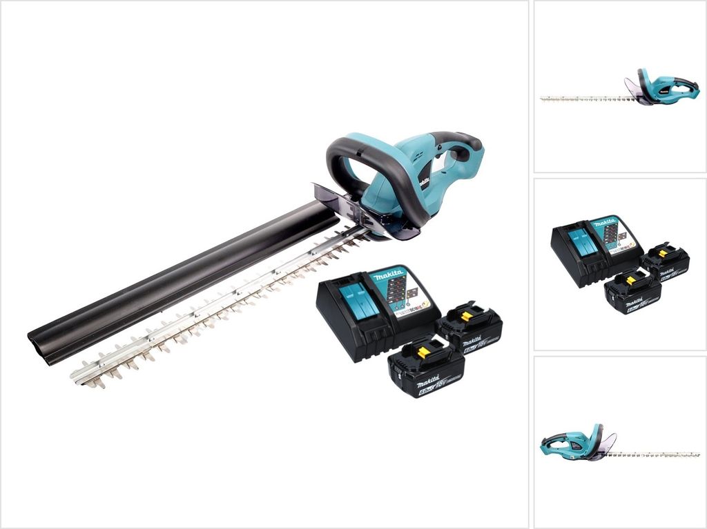Makita DUH 523 RG2 Akku Heckenschere 18 V 52 cm + 2x Akku 6,0 Ah + Ladegerät