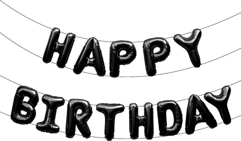 Oblique Unique Happy Birthday Folienballon Girlande in Produktbild 