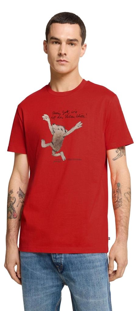 Spreadshirt Janosch Bär Schönes Leben Spruch Männer Premium T-Shirt, XS, Rot