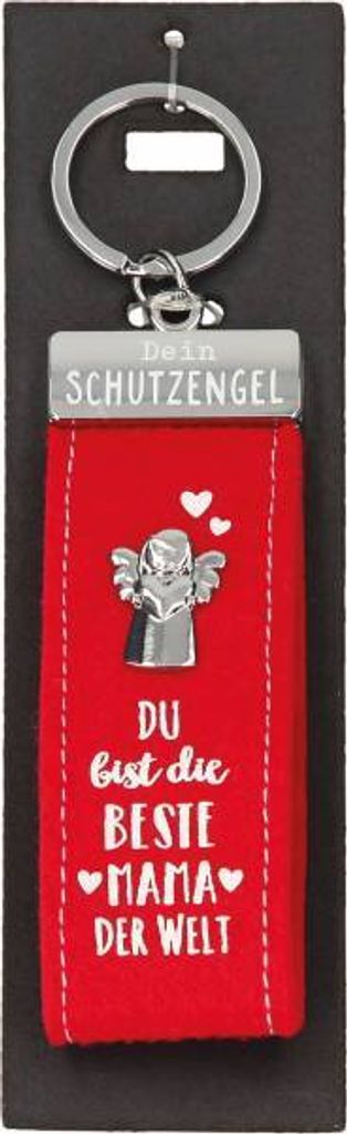 Depesche Schutzengel Filz Glücksfilz Schlüsselanhänger Du bist die beste Mama der Welt