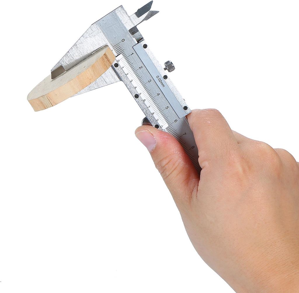 Professioneller Messschieber aus Edelstahl, 0–150 mm, Schiebelehre, Messwerkzeug für Innen- und Außentiefe, Schritt-Mikrometer-Messung