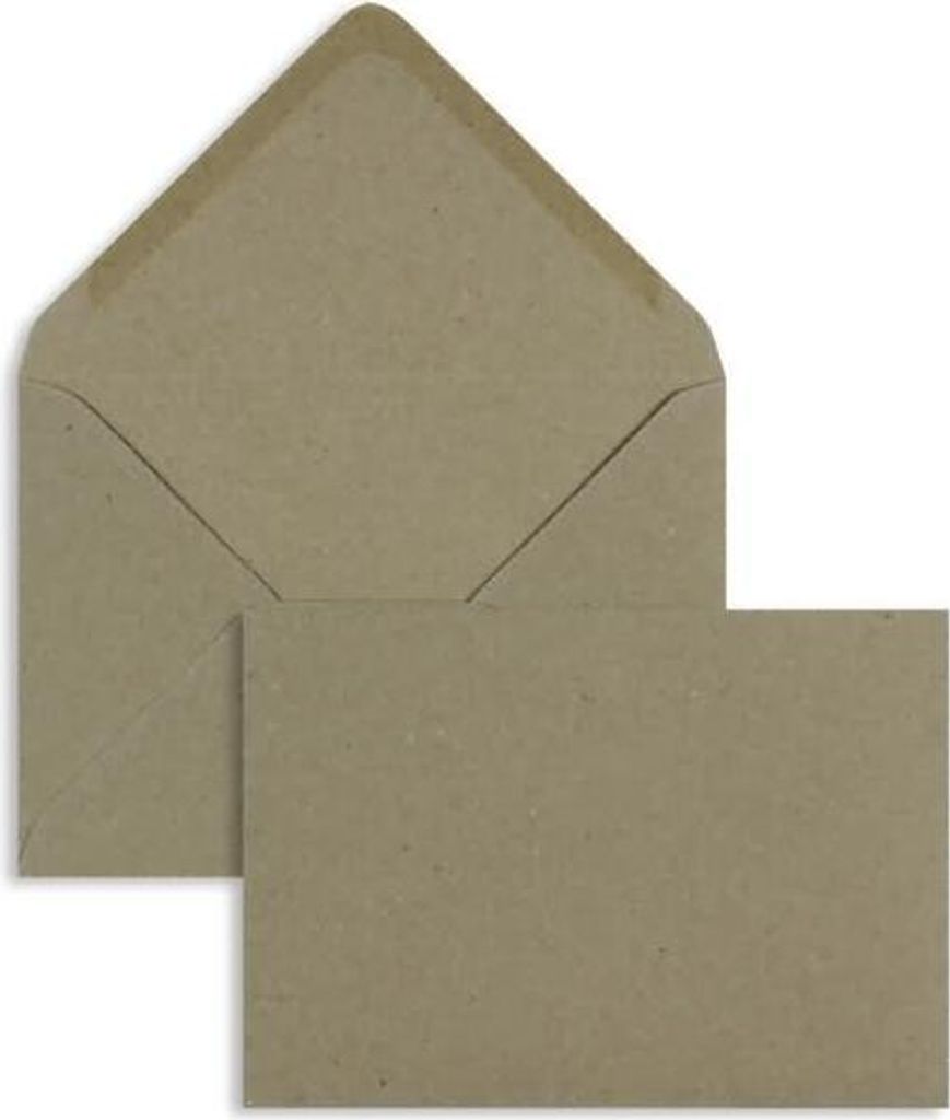 Briefumschläge C6 120g/qm gummiert VE=500 Stück braun